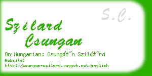szilard csungan business card
